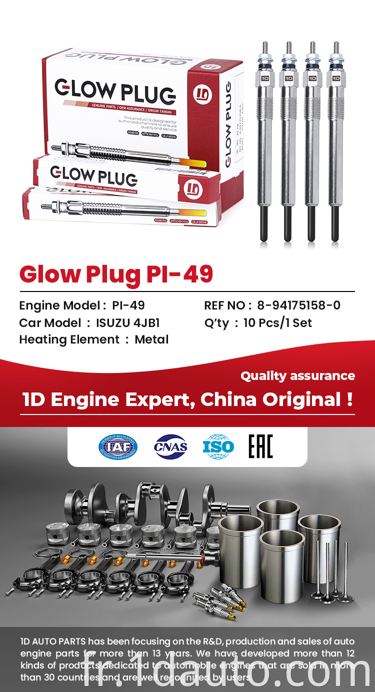 Engine Glow Plug for ISUZU PI-49 